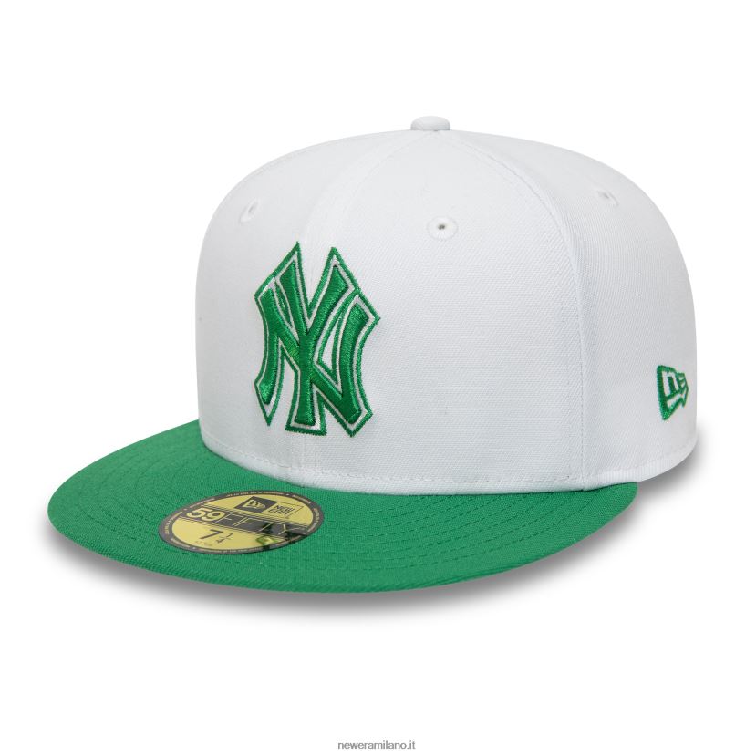New Era Z282J21056 New York Yankees tutti i tipi di berretto aderente bianco 59fifty