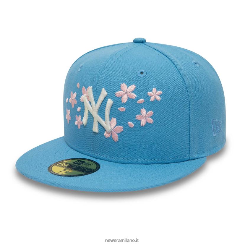 New Era Z282J21060 cappellino aderente New York Yankees Pink Blossom Blue 59fifty