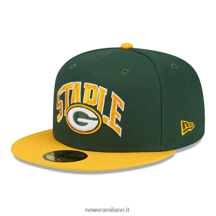 New Era Z282J2113 green bay packers x fiocco verde 59fifty tappo aderente