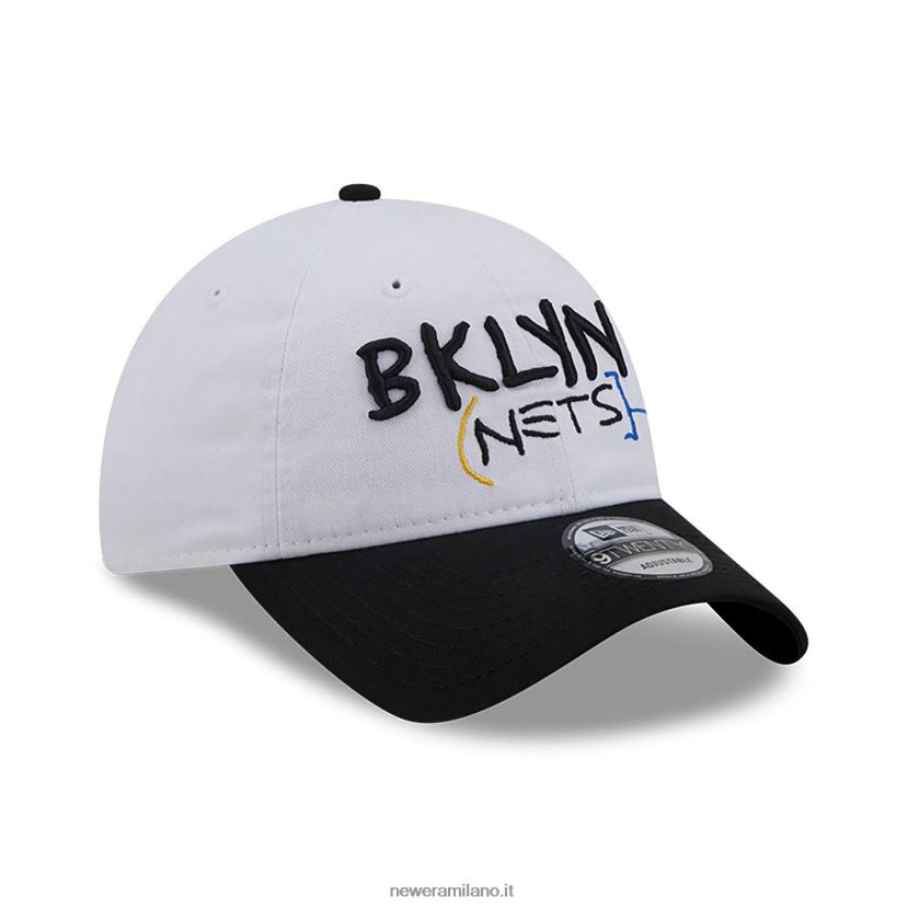 New Era Z282J22274 brooklyn nets authentics city edition bianco 9twenty cappellino regolabile