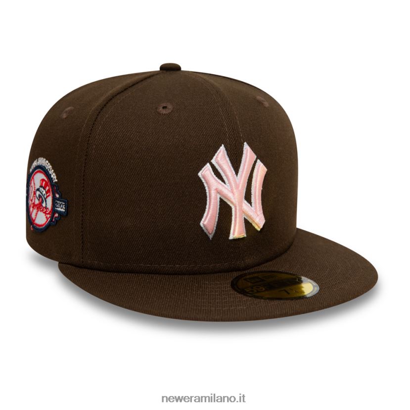 New Era Z282J2581 New York Yankees berretto 59fifty rosa e noce
