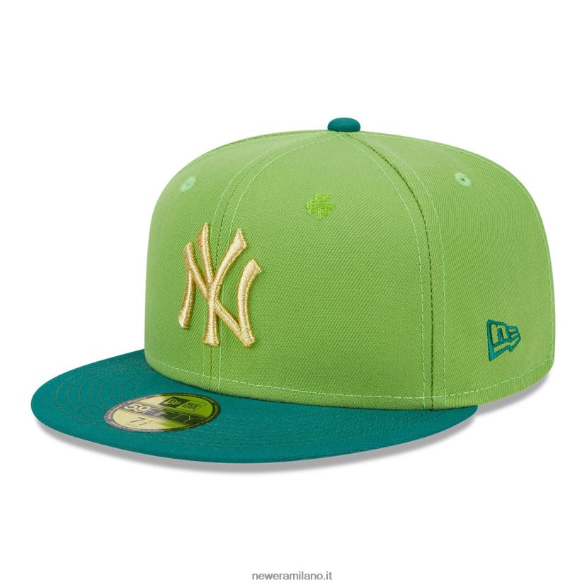 New Era Z282J2737 Cappellino aderente New York Yankees Lucky Streak verde 59fifty