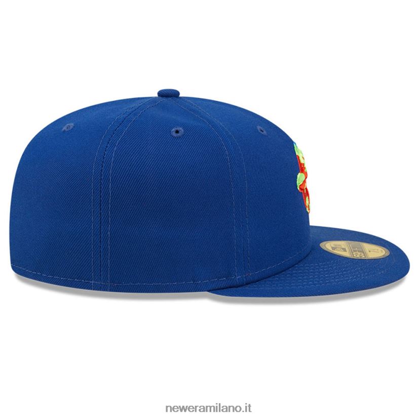 New Era Z282J2103 cappellino aderente toronto blue jays 59fifty blu a infrarossi