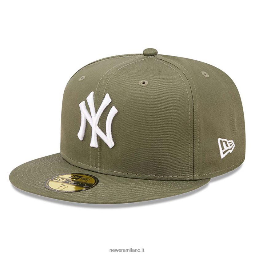 New Era Z282J21045 Cappellino aderente New York Yankees League Essential Green 59fifty