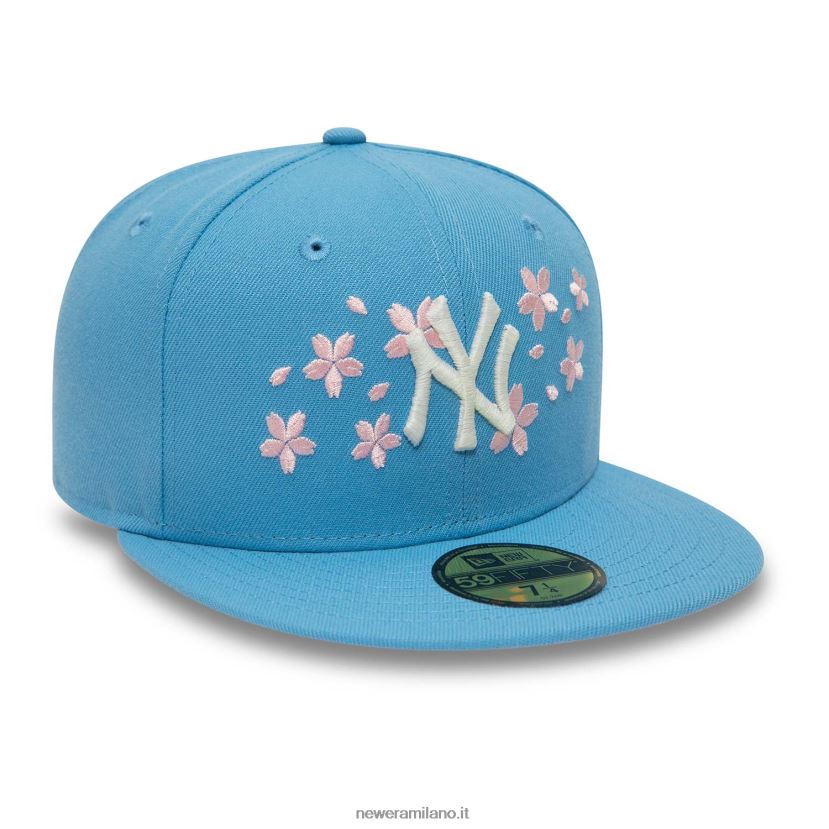 New Era Z282J21060 cappellino aderente New York Yankees Pink Blossom Blue 59fifty