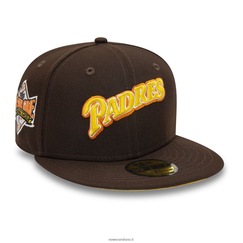 New Era Z282J21096 san diego padres 1989 all star game burnt wood 59fifty cappellino aderente