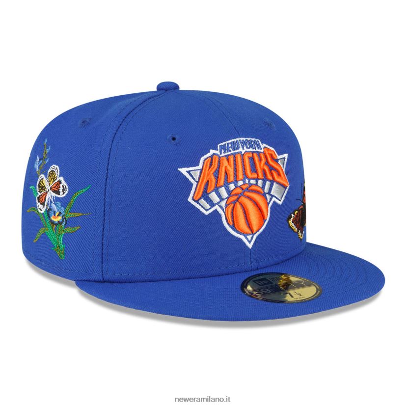 New Era Z282J21174 New York Knicks feltro x nba blu 59fifty cappellino aderente