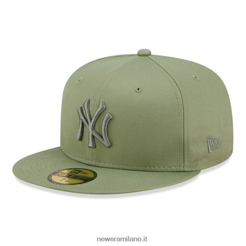 New Era Z282J21196 Cappellino aderente New York Yankees League Essential Green 59fifty