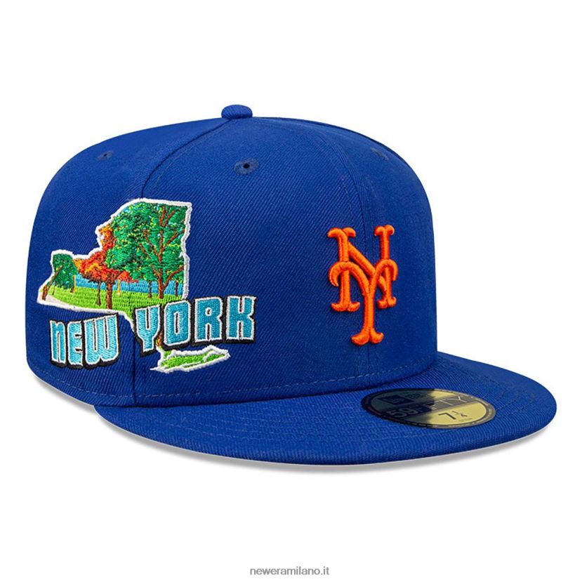 New Era Z282J21226 cappellino aderente new york mets stateview 59fifty blu