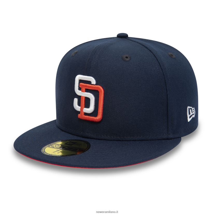 New Era Z282J21229 cappellino aderente san diego padres 1998 world series navy 59fifty