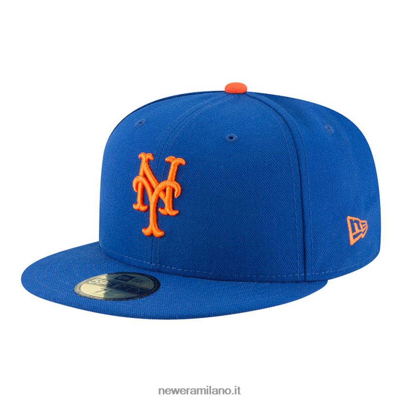 New Era Z282J2123 cappellino blu 59fifty dei new york mets autentico sul campo