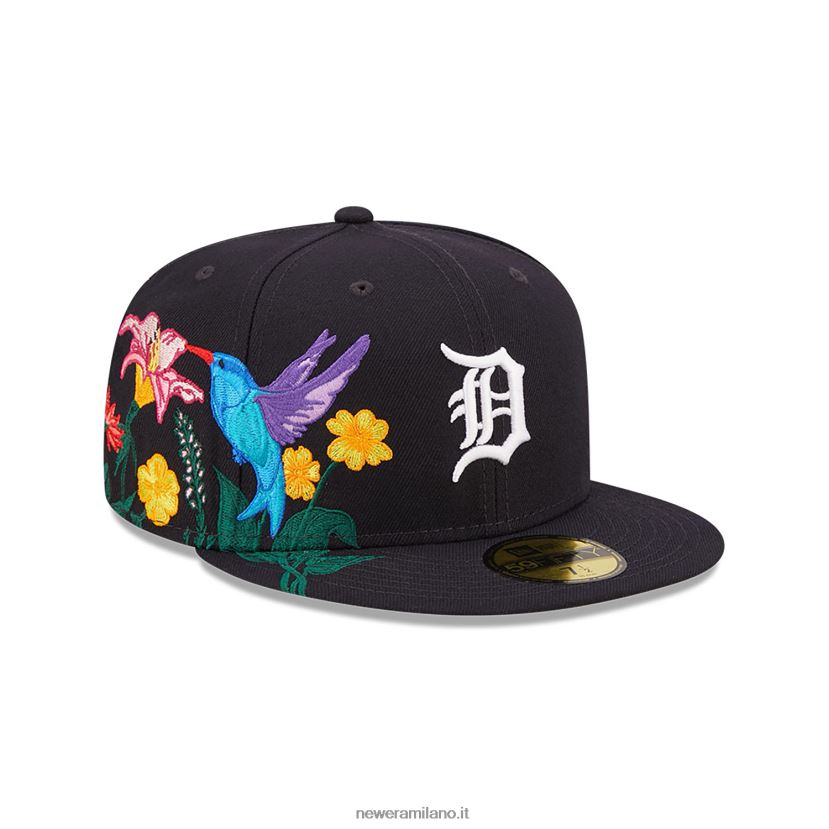 New Era Z282J21244 detroit tigers mlb blooming navy 59fifty cappellino aderente