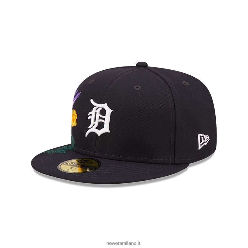 New Era Z282J21244 detroit tigers mlb blooming navy 59fifty cappellino aderente