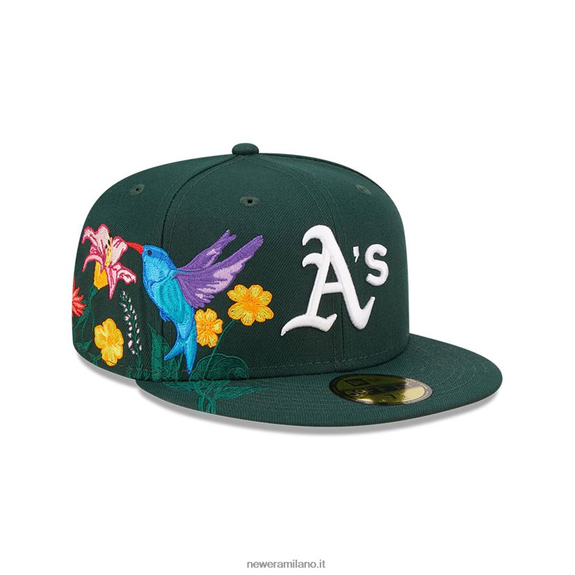 New Era Z282J21245 cappellino Oakland Athletics mlb blooming verde scuro 59fifty