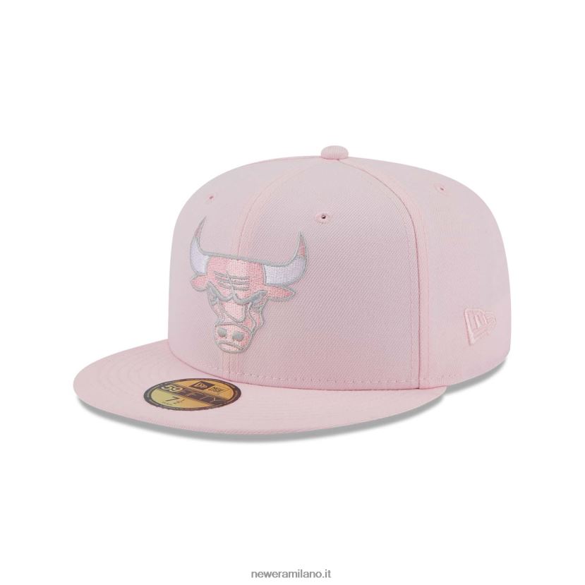 New Era Z282J21278 Cappellino aderente Chicago Bulls 59fifty rosa chiaro fantasia