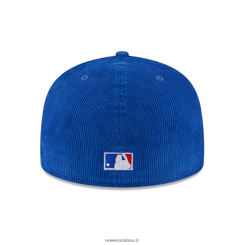New Era Z282J21341 cappellino aderente Chicago Cubs vintage cord blu 59fifty