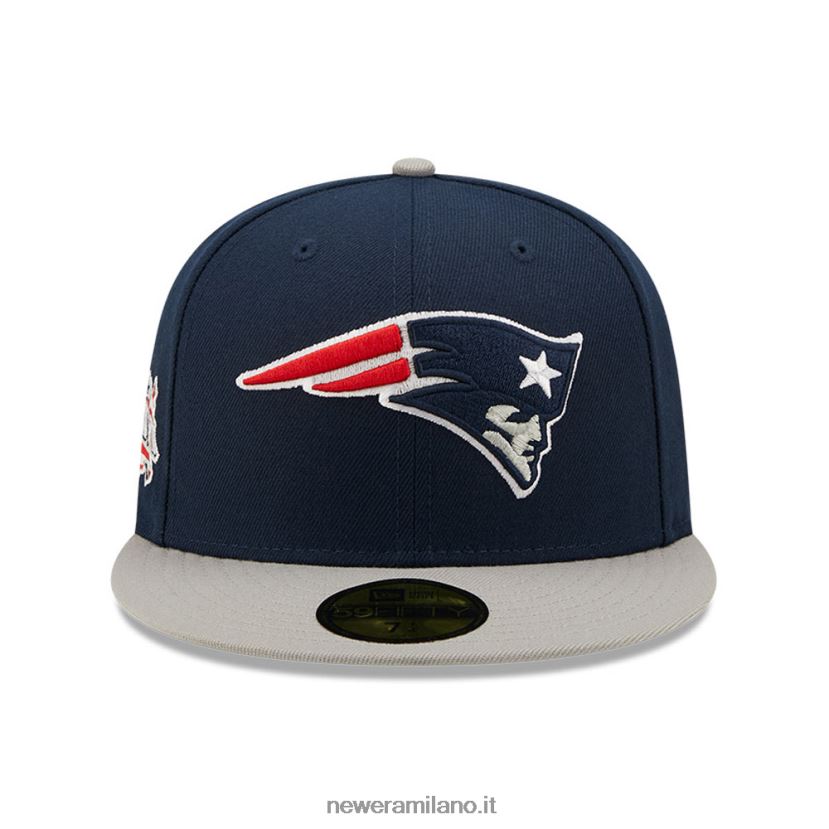 New Era Z282J21384 cappellino aderente New England Patriots nfl side patch navy 59fifty