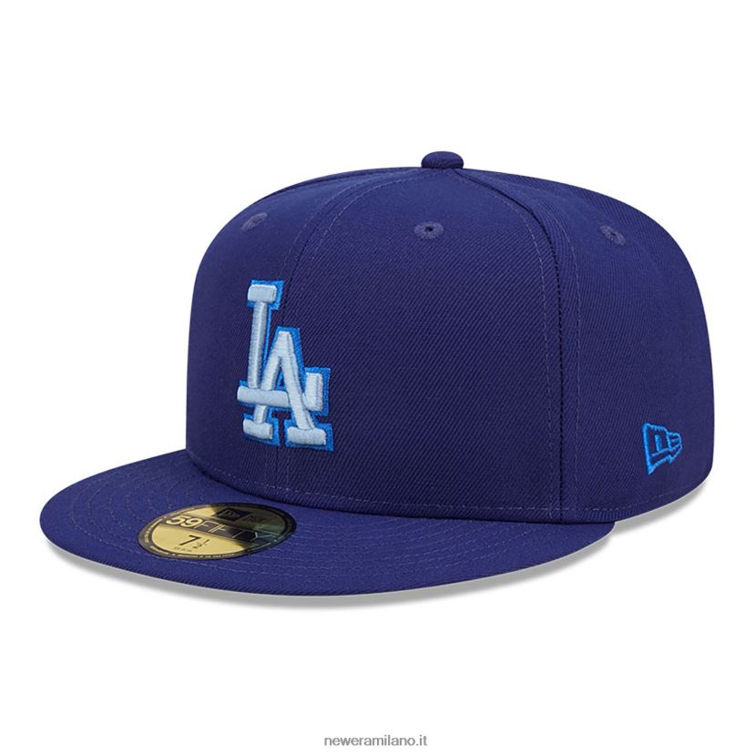 New Era Z282J21412 la Dodgers monocamo blu 59fifty cappellino aderente