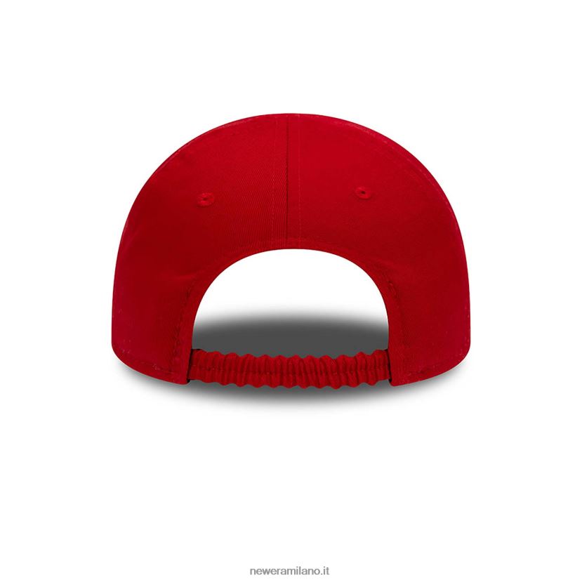 New Era Z282J21460 cappellino 9forty rosso essenziale della lega infantile dei new york yankees
