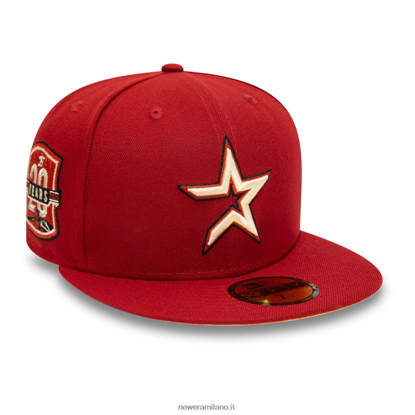 New Era Z282J2147 houston astros 20 anni rosso 59fifty cappellino aderente