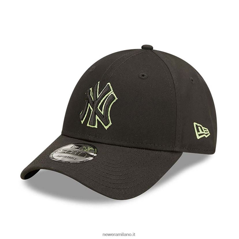 New Era Z282J21534 New York Yankees Team Outline Cappellino regolabile 9forty nero