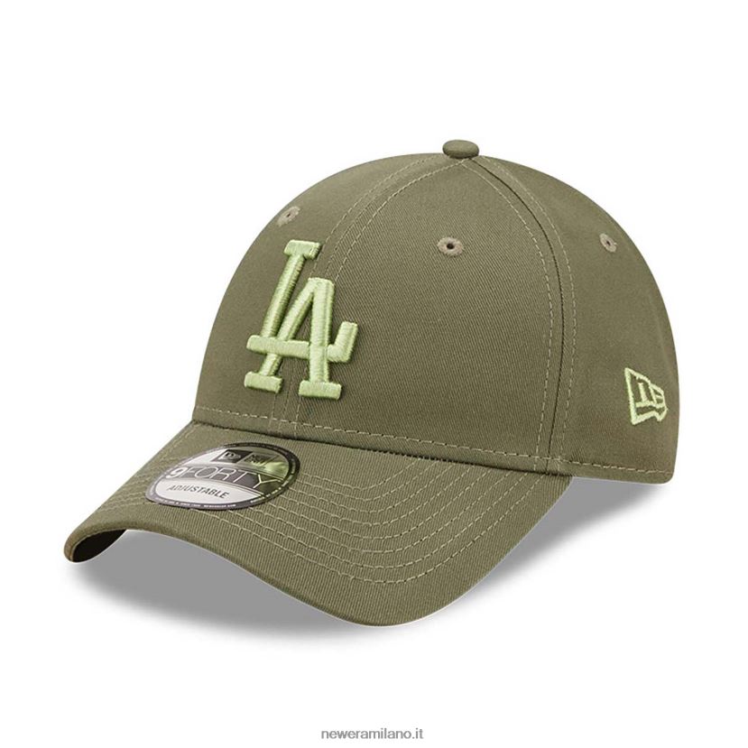 New Era Z282J21550 Cappellino regolabile 9forty verde essenziale della Dodgers League