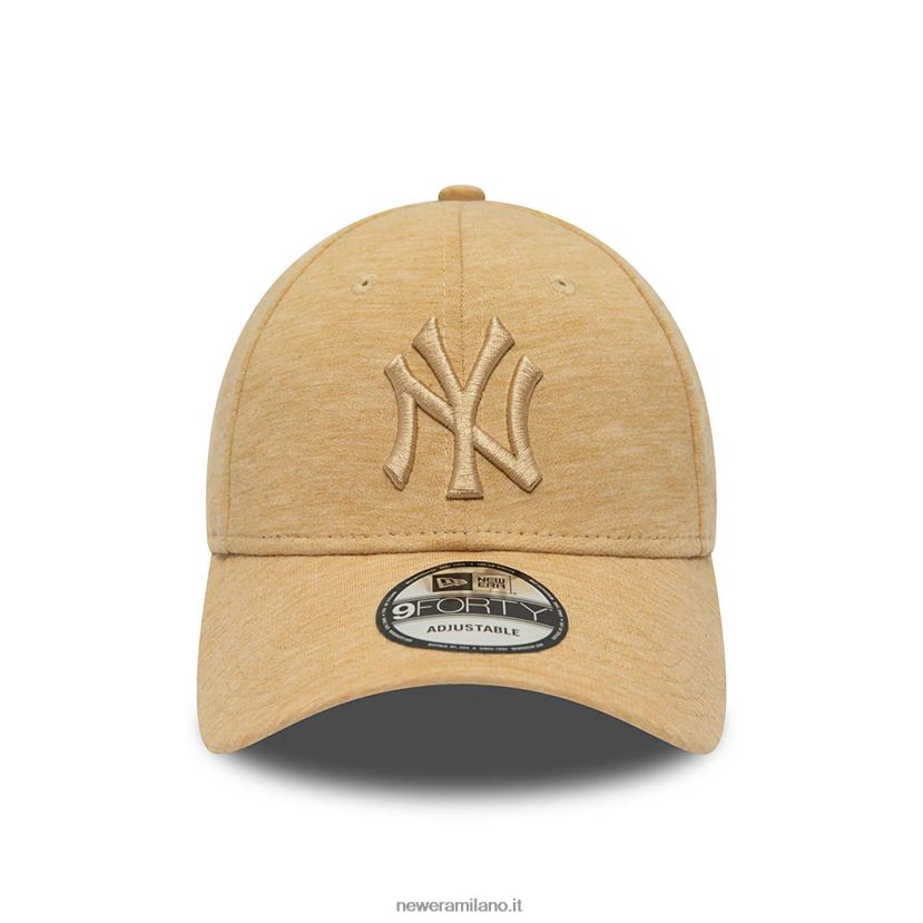 New Era Z282J21557 cappellino regolabile New York Yankees in jersey tono su tono 9forty beige chiaro