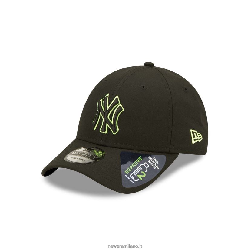 New Era Z282J21571 cappellino regolabile New York Yankees Repreve Neon Black 9forty