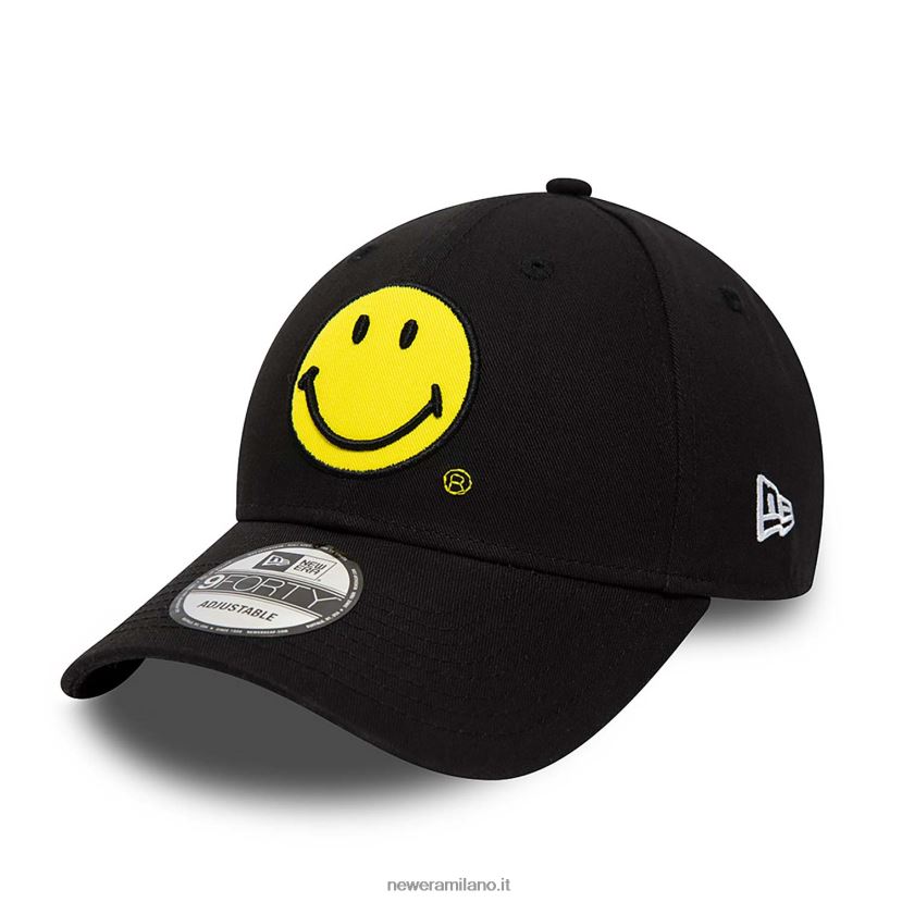 New Era Z282J21590 logo smiley nero 9forty cappellino regolabile