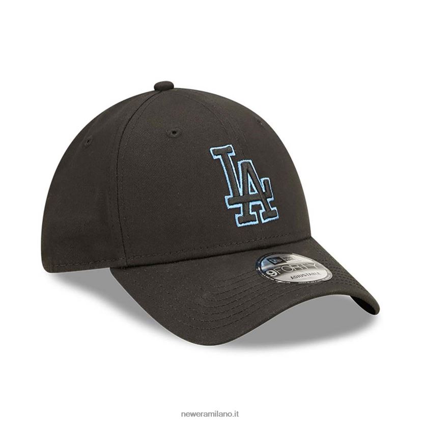 New Era Z282J21603 La Dodgers Team Outline Black 9forty cappellino regolabile