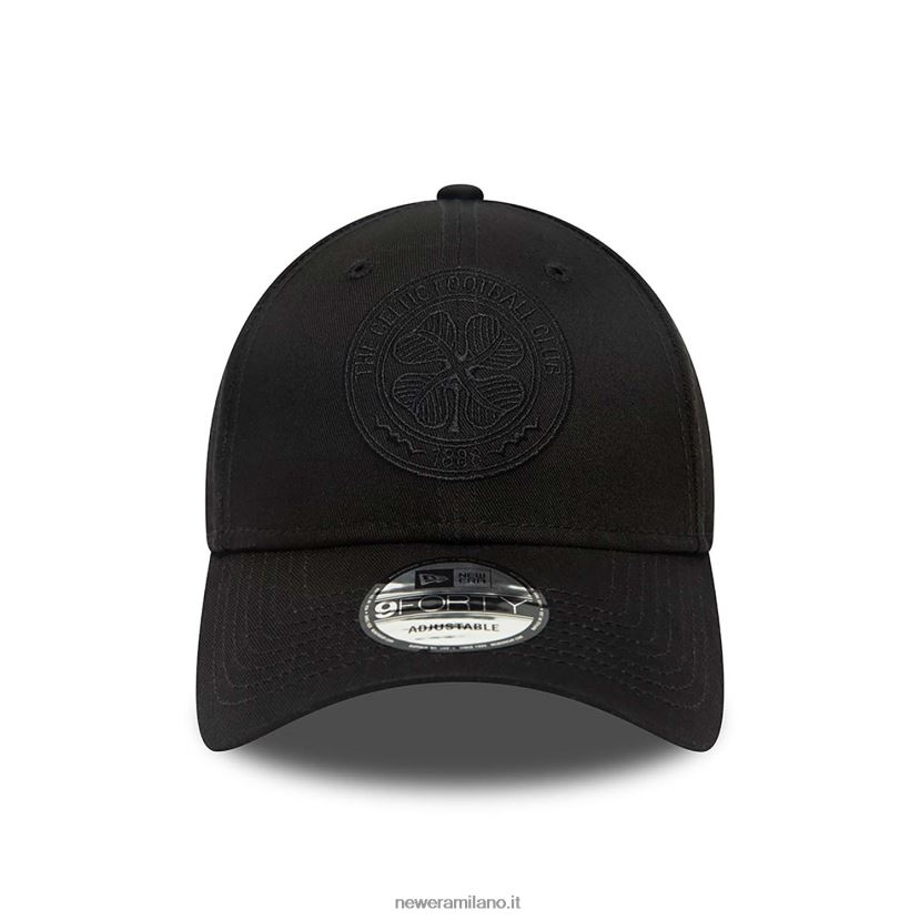 New Era Z282J21604 celtic fc black on black 9forty cappellino regolabile