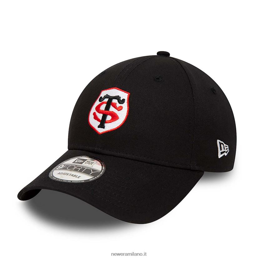 New Era Z282J21618 cappellino regolabile 9forty nero con logo della squadra stade toulousain