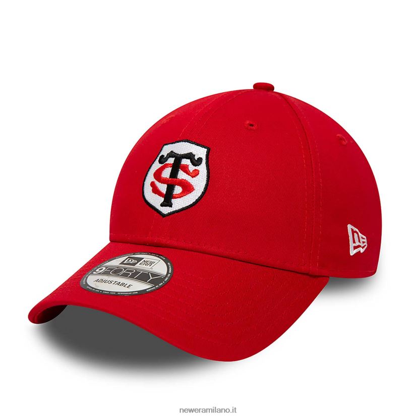 New Era Z282J21634 cappellino regolabile 9forty rosso con logo della squadra stade toulousain
