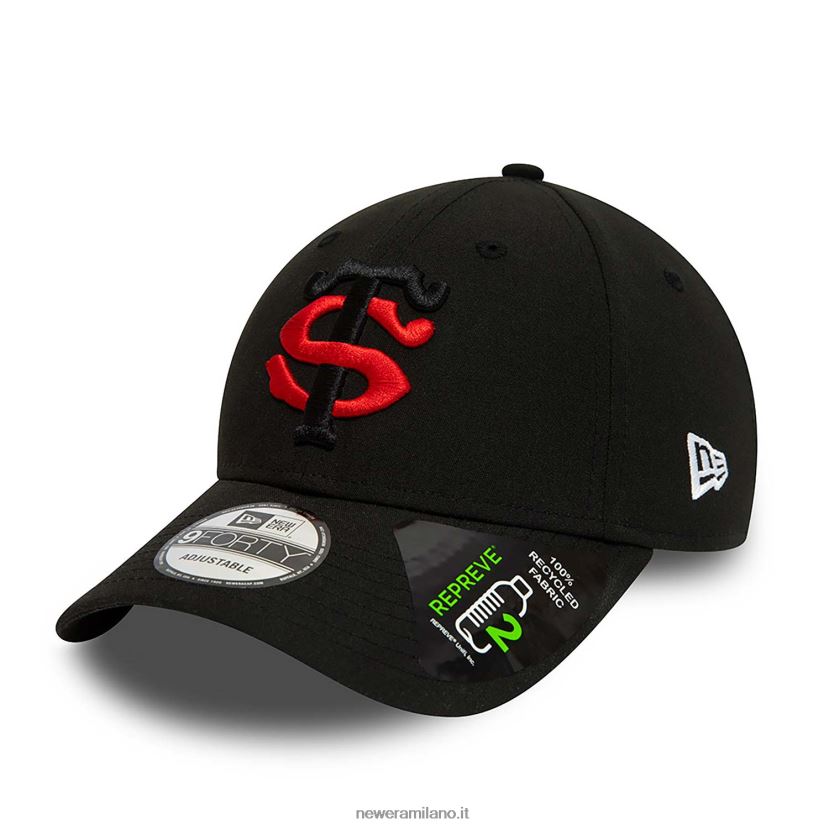 New Era Z282J21649 cappellino regolabile nero 9forty stade toulousain team logo repreve