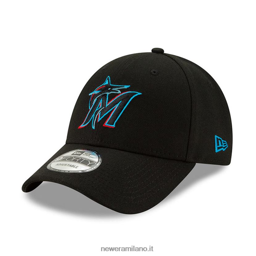 New Era Z282J21656 cappellino nero 9forty dei miami marlins league