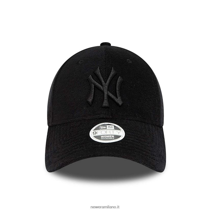 New Era Z282J21660 Cappellino regolabile New York Yankees da donna in spugna nera 9forty