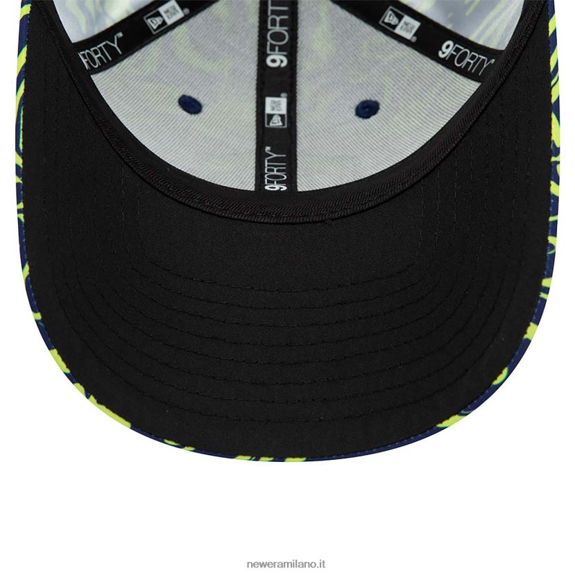 New Era Z282J21698 cappellino regolabile 9forty blu scuro con stampa all over del manchester united fc