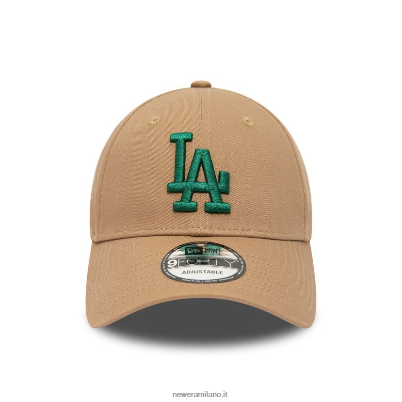 New Era Z282J21734 la Dodgers stagionale marrone 9forty cappellino regolabile