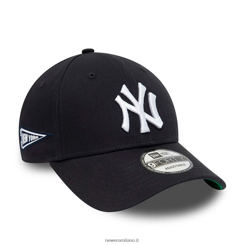 New Era Z282J21762 cappellino regolabile 9forty blu con toppa laterale della squadra dei New York Yankees