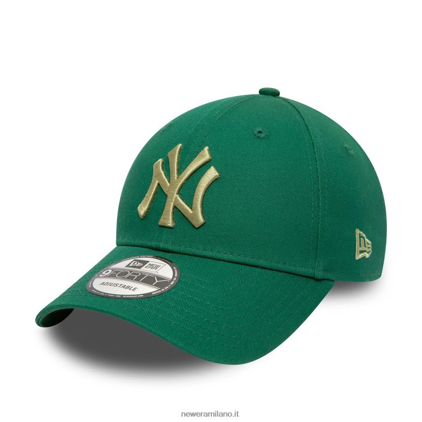 New Era Z282J21766 cappellino regolabile 9forty verde stagionale dei new york yankees