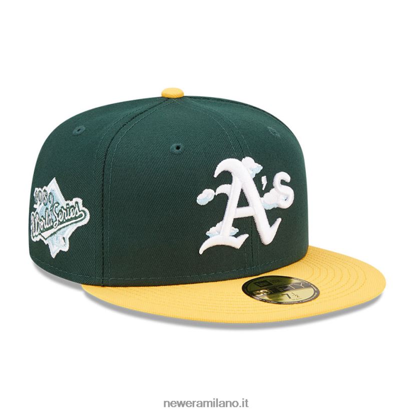 New Era Z282J2178 cappellino Oakland Athletics Comic Cloud 59fifty verde scuro