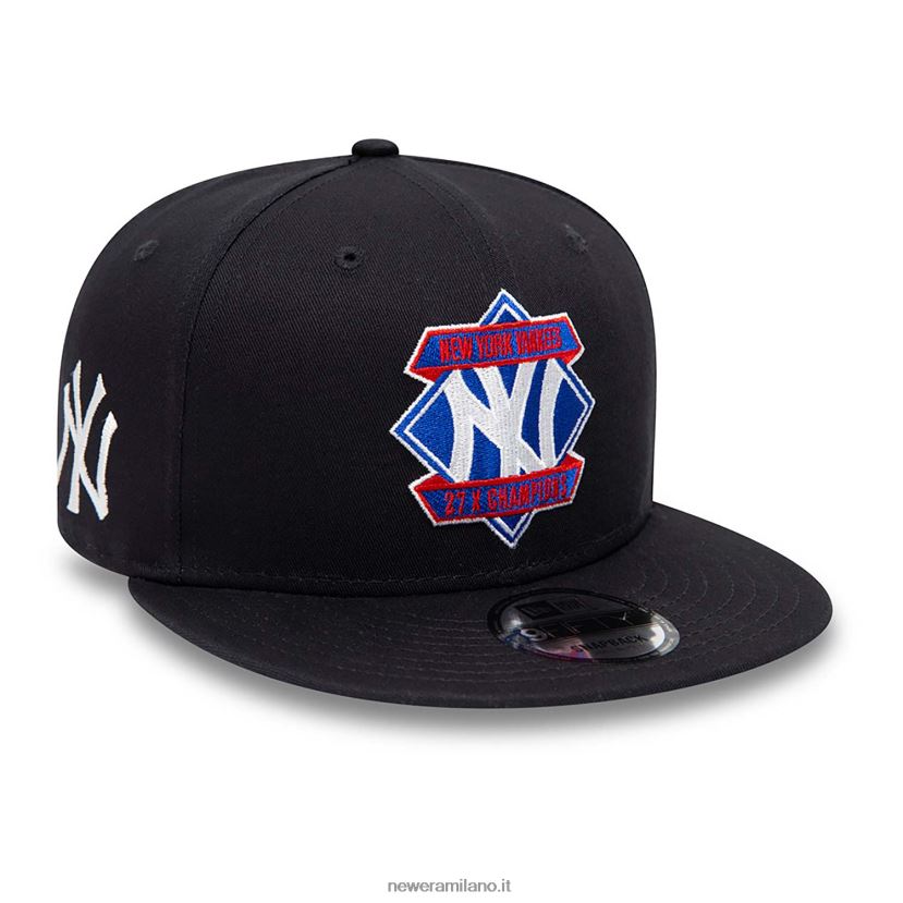 New Era Z282J21865 cappellino snapback 9fifty blu navy con patch di diamanti dei New York Yankees