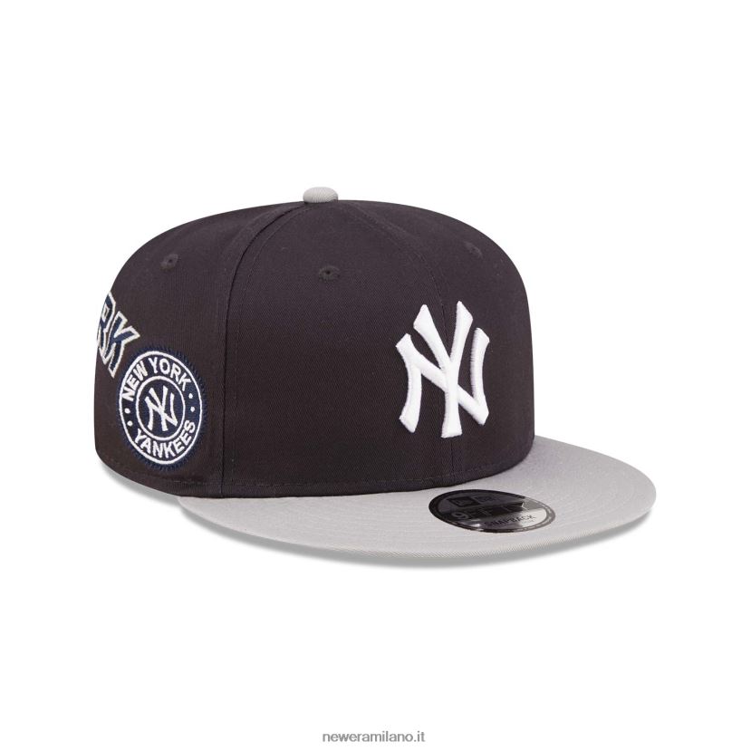 New Era Z282J21983 cappellino snapback 9fifty blu navy patch all over dei new york yankees