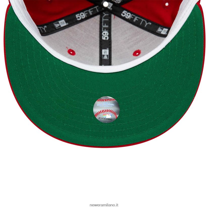 New Era Z282J2201 Cappellino rosso 59fifty della serie mondiale dei la Dodgers