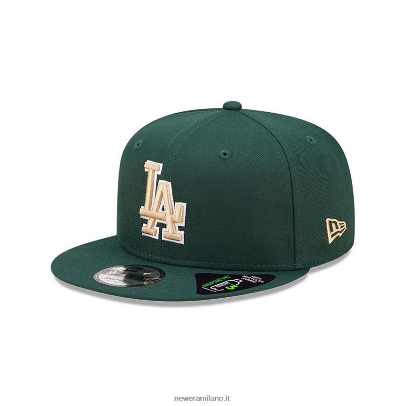 New Era Z282J22030 cappellino snapback 9fifty la Dodgers repreve verde scuro
