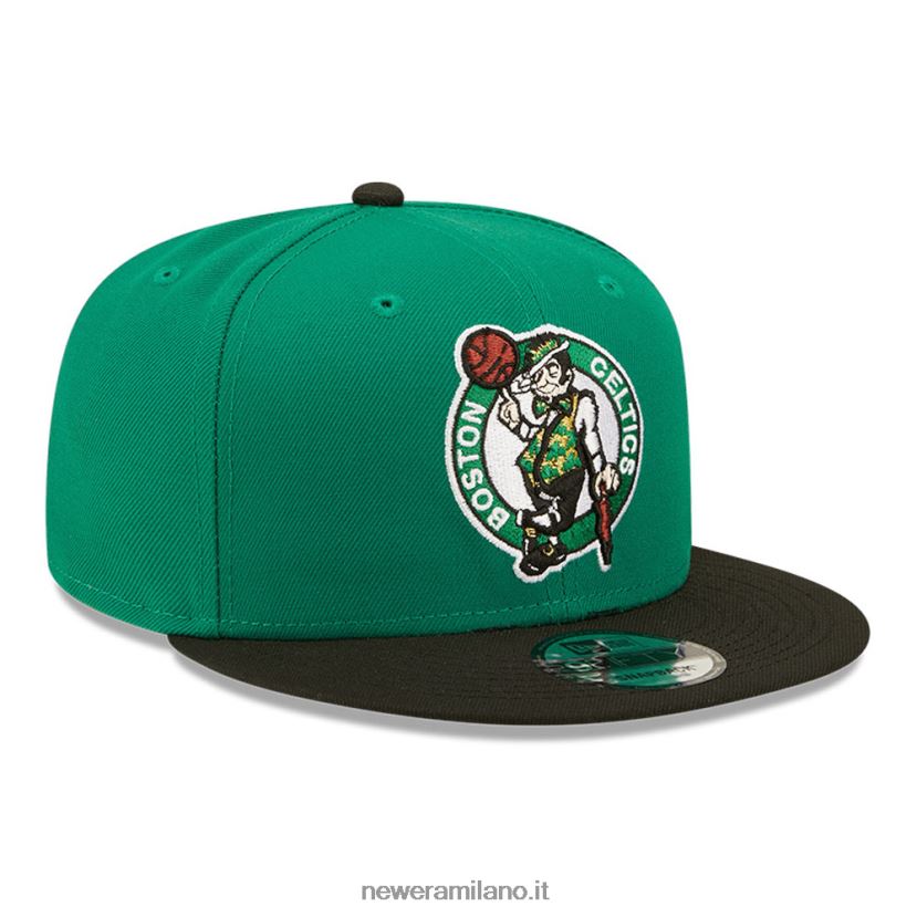 New Era Z282J22080 cappellino snapback 9fifty verde arco Boston Celtics nba lettera nera
