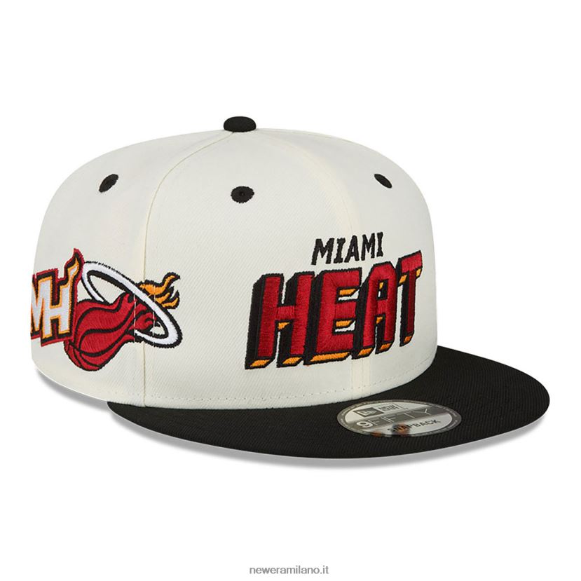 New Era Z282J22088 cappellino snapback 9fifty bianco dei Miami Heat Awake