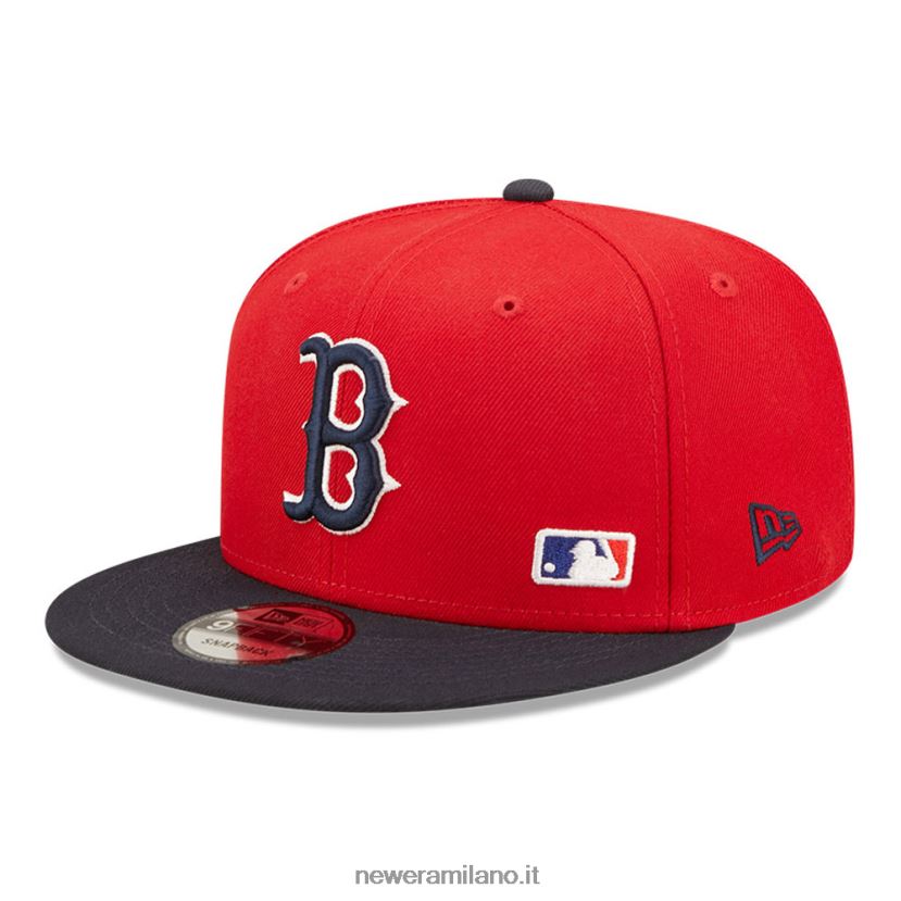 New Era Z282J22093 cappellino snapback 9fifty rosso arco lettera nera mlb boston red sox