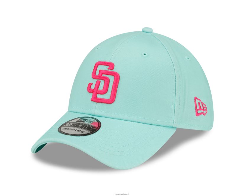 New Era Z282J22155 cappellino san diego padres mlb city connect teal 39thirty elasticizzato