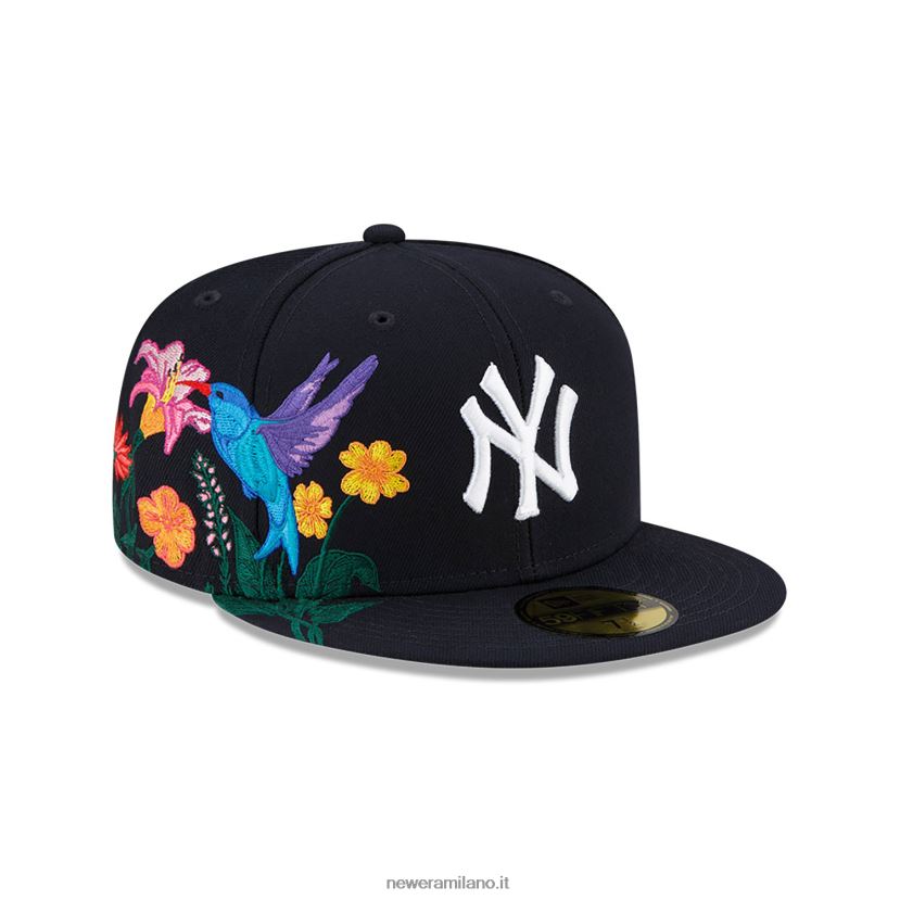 New Era Z282J2218 New York Yankees mlb blooming navy 59fifty cappellino aderente